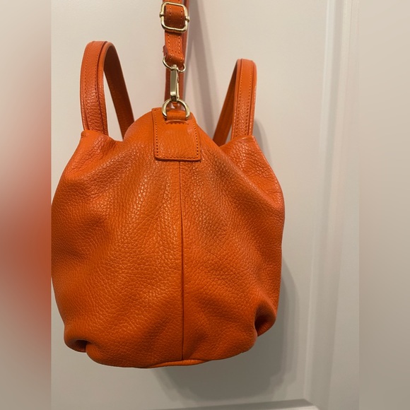 🧡 EUC orange Claudia Firenze convertible satchel/shoulder bag - Picture 3 of 16